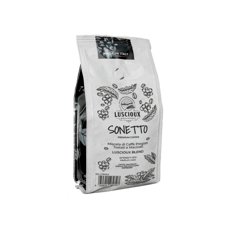 Luscioux Sonetto Blend Bar Ground Espresso Coffee | 250g