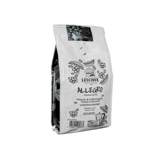 Luscioux Allegro Miscela di Caffè Moka Macinato | 250 g
