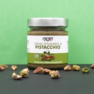 Pistachio spreadable cream with 45% "Green Pistachio from Bronte DOP"