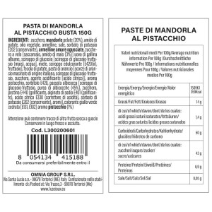 Pasta de amêndoa em saco com laço de 150 g