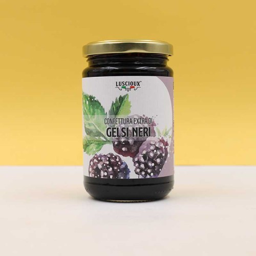 Extra jam av svart geléfish av Sicilien