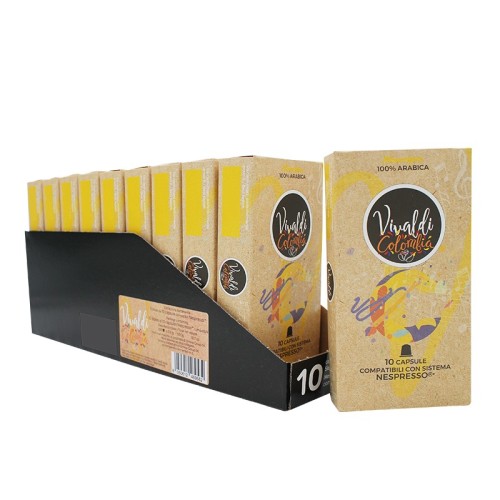 Luscioux Vivaldi Colombia 100% Arabica Capsule di Caffè Compatibili Nespresso®