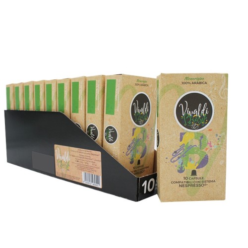 Luscioux Vivaldi Brésil 100% Arabica Nespresso® Capsules de café compatibles