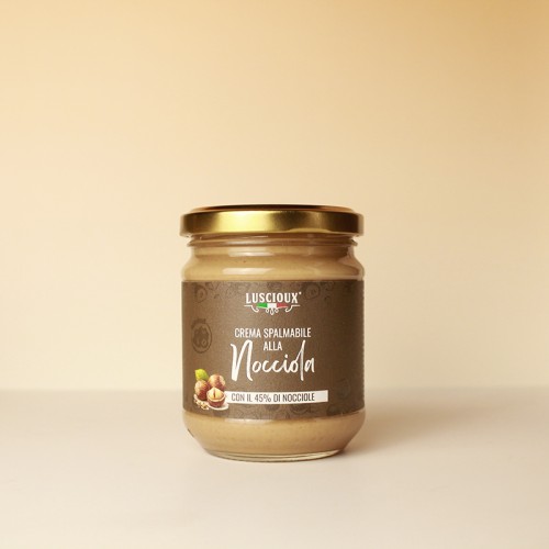 Crème à tartiner aux noisettes siciliennes avec 45% de noisettes