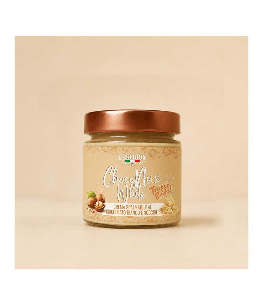 ChocoNux White Troppo Buona | White Chocolate and Hazelnut Spread 200g