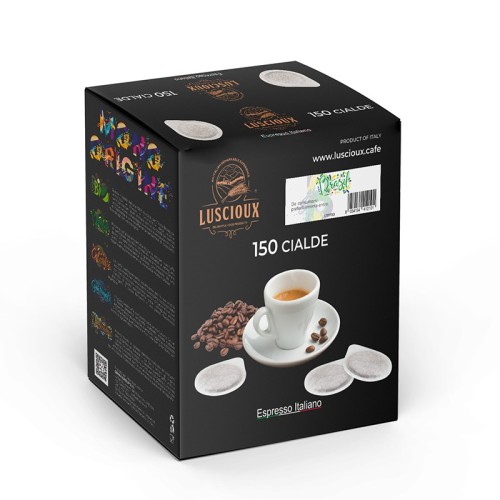 Luscioux Brazil 100% Arabica Single-Origin-Schoten ESE 44 Schachtel mit 150 Schoten