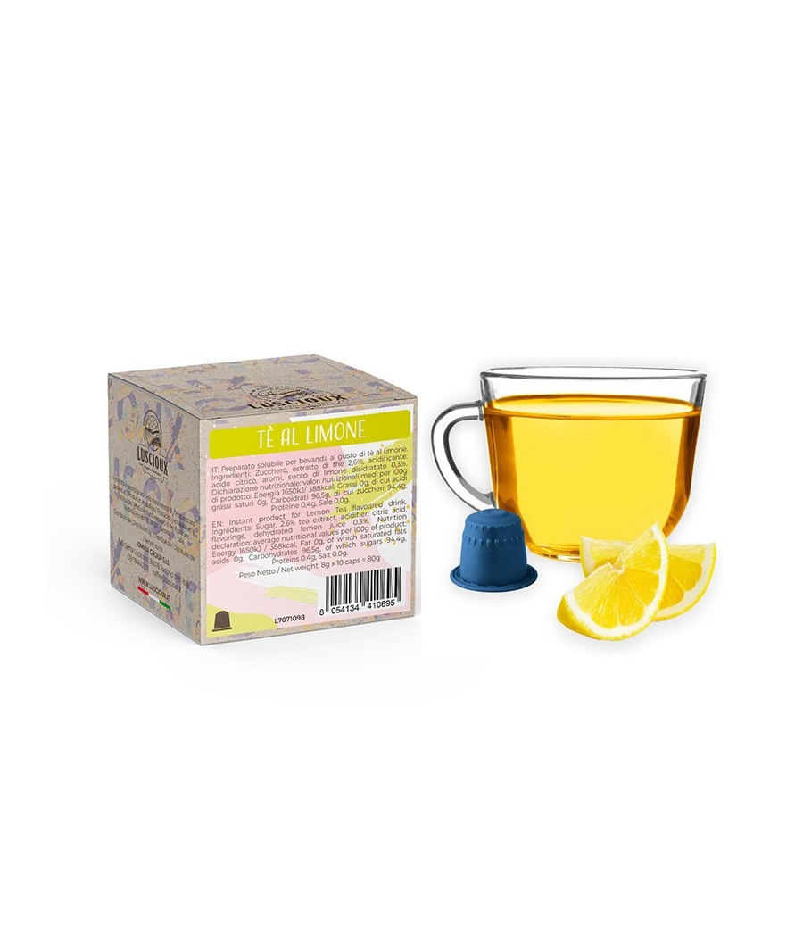 Luscioux Nespresso®* Kompatybilne kapsułki LEMON TEA | Napój instant o smaku cytrynowym