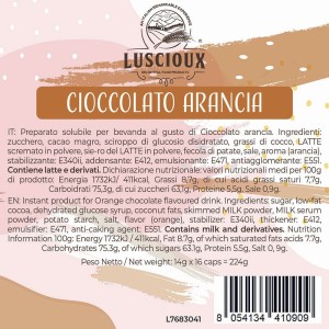 Luscioux DG®* Comp. Caps CIOCCOLATO ARANCIA NEUTRO Panneau d'informations nutritionnelles