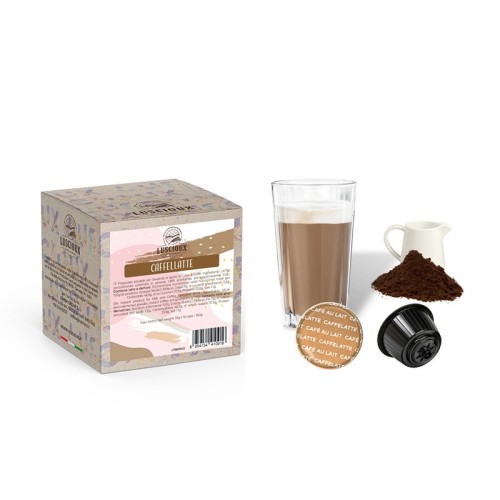 Luscioux DG®* Capsule Compatibili CAFFELATTE NEUTRO | Bevanda solubile al latte aromatizzata al caffè