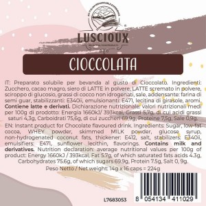 Luscioux DG®* Comp. Caps CIOCCOLATO Painel de informações nutricionais