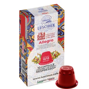 Capsules de café Luscioux Vivaldi Brasile 100 % arabica d'origine unique compatibles Nespresso®*