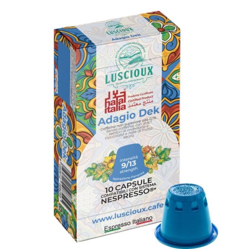 Capsules de café Luscioux Adagio Dek compatibles Nespresso®*