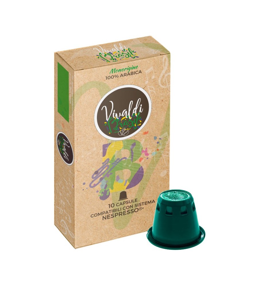 Luscioux Vivaldi Brasile 100 % Arabica Single Origin Nespresso®* kompatibla kaffekapslar