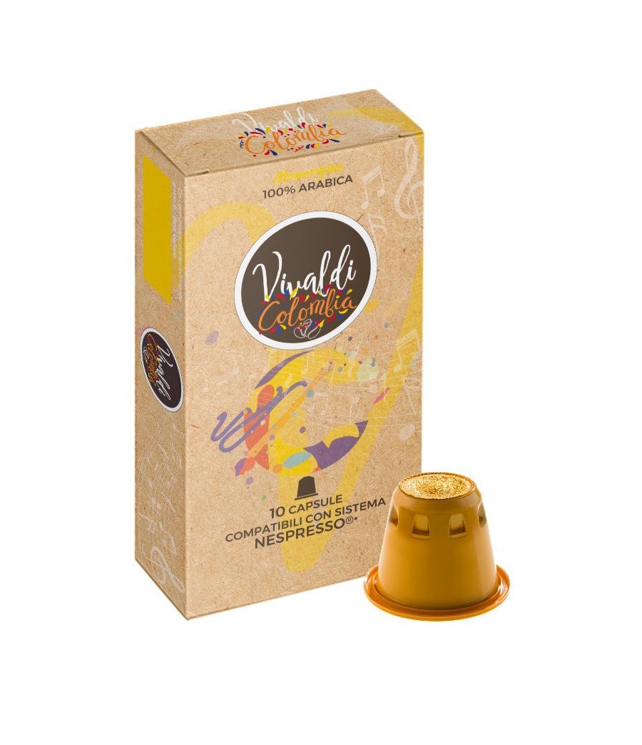 Luscioux Vivaldi Colombia 100% Arabica Single Origin Nespresso®* Compatible Coffee Capsules