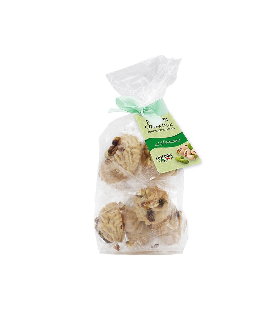 Luscioux Almond paste in a bag with bow of 150 g Pistachio