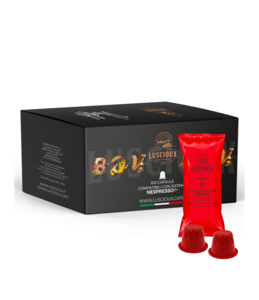 Cápsulas de café compatíveis com Luscioux Allegro Nespresso®*