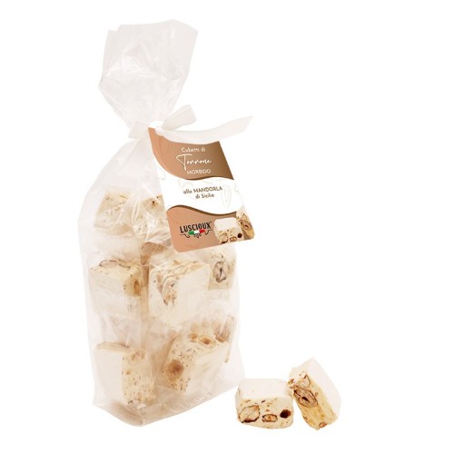 Luscioux Würfel aus weichem Nougat mit sizilianischen Mandeln Sizilianische Mandeln