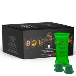 Luscioux Brasile - Arábica Selección Origen Único - Cápsulas de café compatibles con Nespresso®*