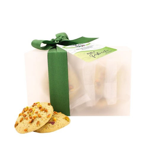 Biscoitos de Pistache Fino Luscioux 200 g em Elegance Box