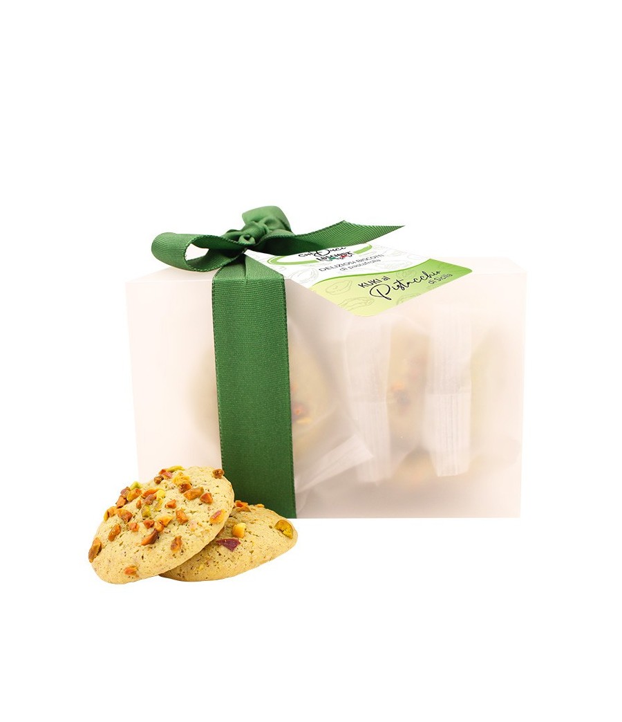 Biscoitos de Pistache Fino Luscioux 200 g em Elegance Box