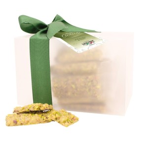 Luscioux Pistachio Crunchy Sheets 150 g in Elegance Box