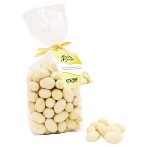 Luscioux pistachos sicilianos cubiertos con chocolate blanco 200g