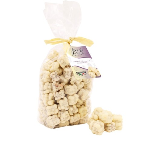 Luscioux Quadrelli di Fichi ricoperti di cioccolato bianco In Busta 200 gr