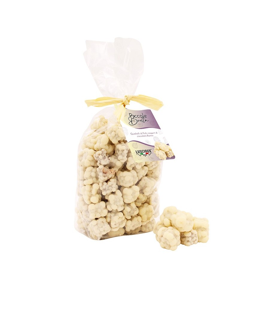 Luscioux Fig squares covered with white chocolate In Bag 200 gr