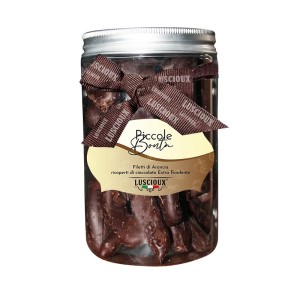 Luscioux apelsinfiléer och extra mörk choklad 200g