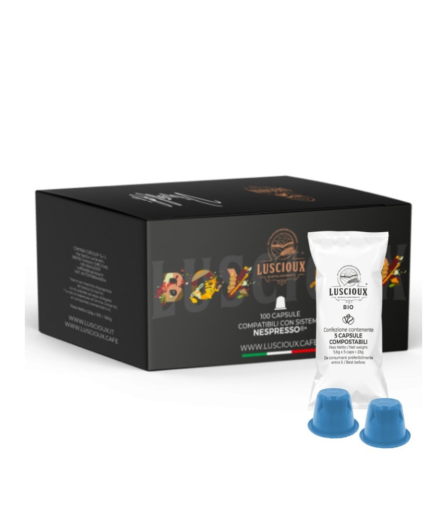 Capsules de Café Luscioux Bio Compostables Compatibles Nespresso®*