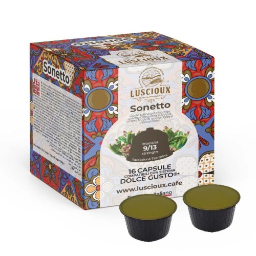 Luscioux Sonetto Dolce Gusto®* Compatible Coffee Capsules | Blend of selected Arabica coffees