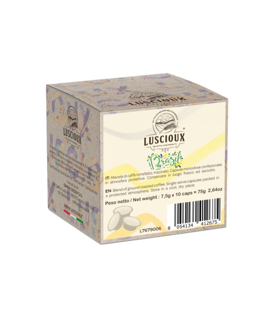 Luscioux Brazil Lavazza A Modo Mio®* Compatible Capsules | 100% Arabica Single origin