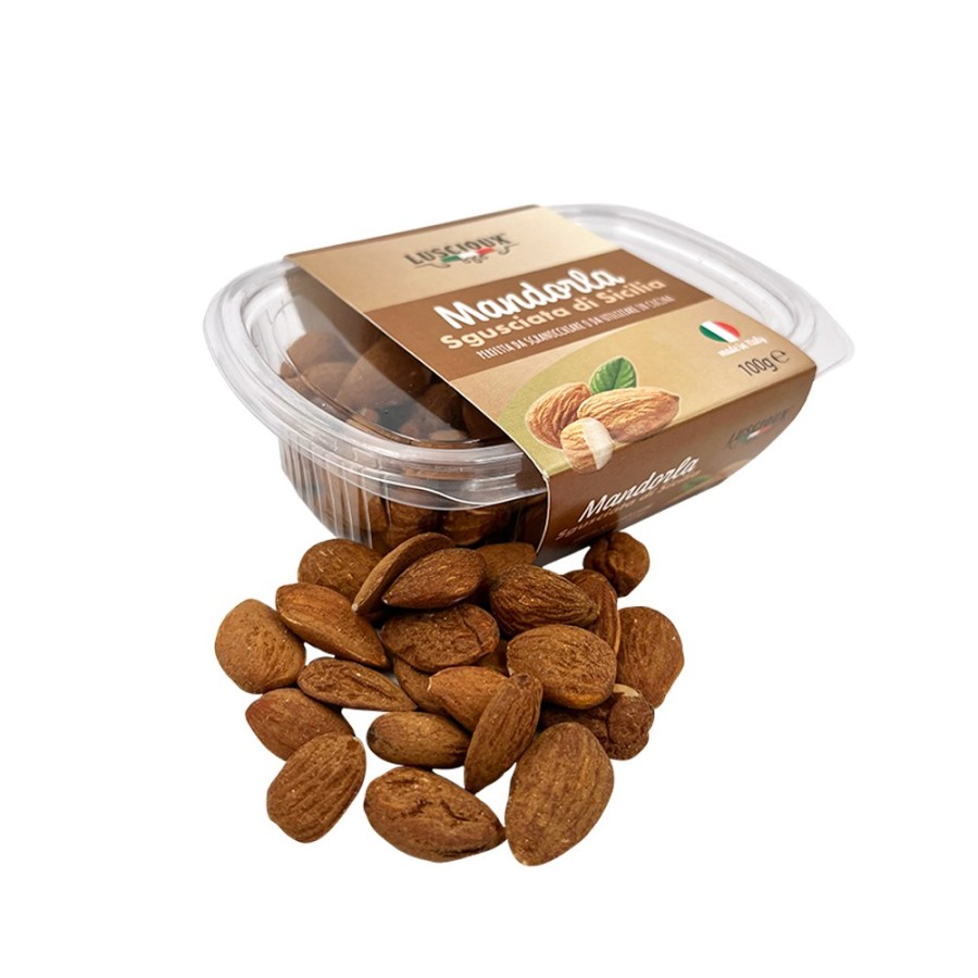 Luscioux Shelled almond of Sicily Tray 100 g