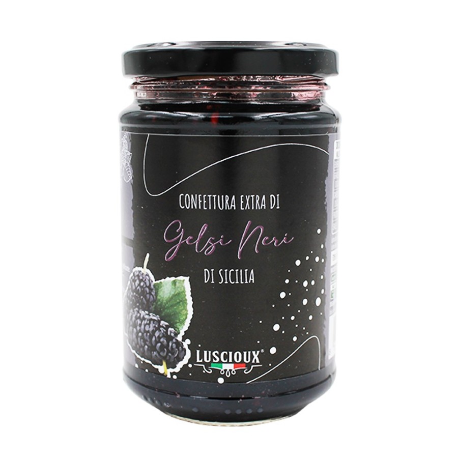 Luscioux Confettura Extra di Gelsi neri di Sicilia Vaso 360 g