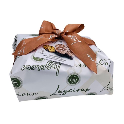 Luscioux Artisan Colomba « Almond Blossom » | Emballage à la main avec arc de 750 g