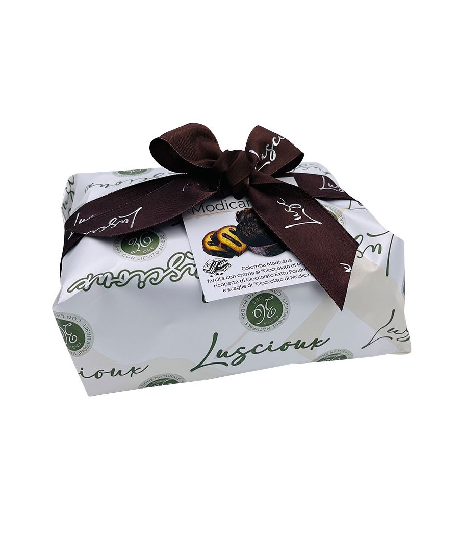 Luscioux Artisan Dove "La Modicana"| Envoltura manual con lazo de 750 g