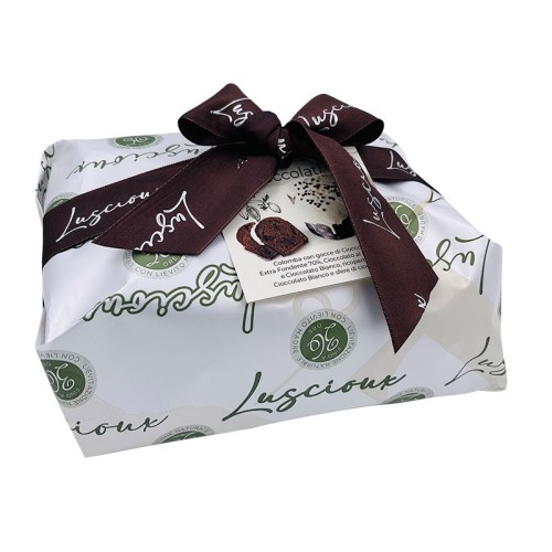 Luscioux Artisan Colomba "Tre Cioccolati"| Hand wrapping with 750 g bow