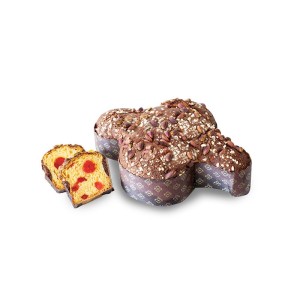 Luscioux Artisan Colomba "Pistazie und Erdbeere" | Handverpackung mit Schleife von 750 g