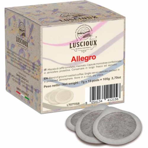 Luscioux Allegro ESE 44 Koffiepads | Intens aroma