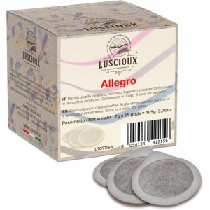 Luscioux Allegro ESE 44 cápsulas de café | aroma intenso